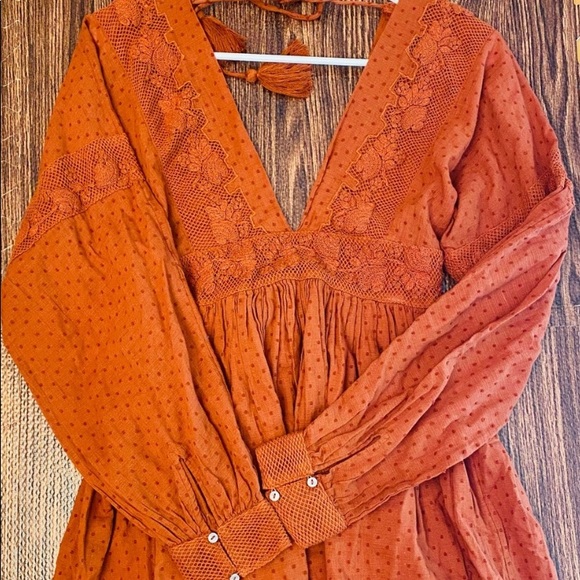NWT Free People Bohemian Dress Cinnamon 🍂 - Picture 4 of 8